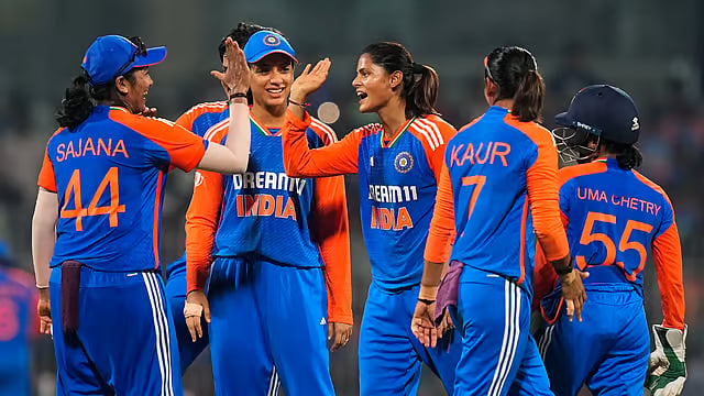 Photo: PTI : File photo of Indian women's cricket team.